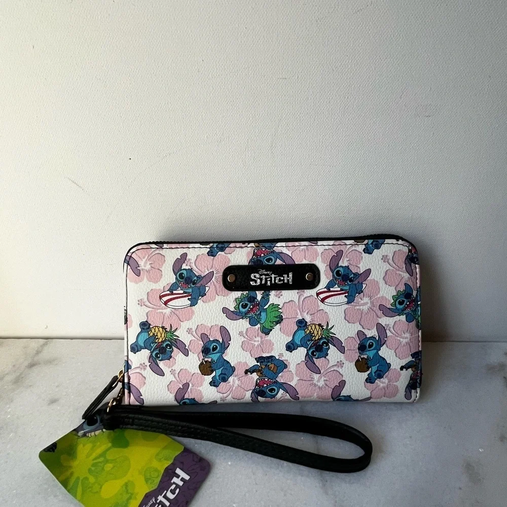 Stitch Floral Wristlet Wallet Disney - Picture 3 of 8